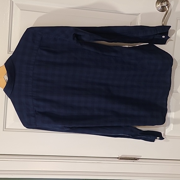 Bonobos Navy plaid button down - Picture 3 of 4